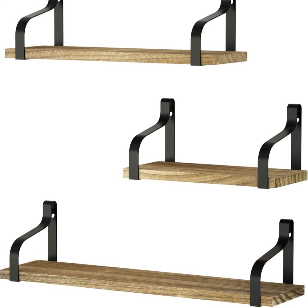 Bathroom shelves.